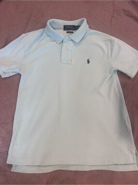 Polo by Ralph Lauren Boys Pale Blue Short Sleeve Polo